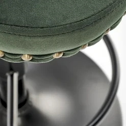 Garnero Arredamenti Sgabelli-Set 2 sgabelli alti regolabili in velluto verde scuro Himeko