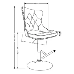 Garnero Arredamenti Sgabelli-Set 2 sgabelli alti regolabili in velluto verde scuro Himeko
