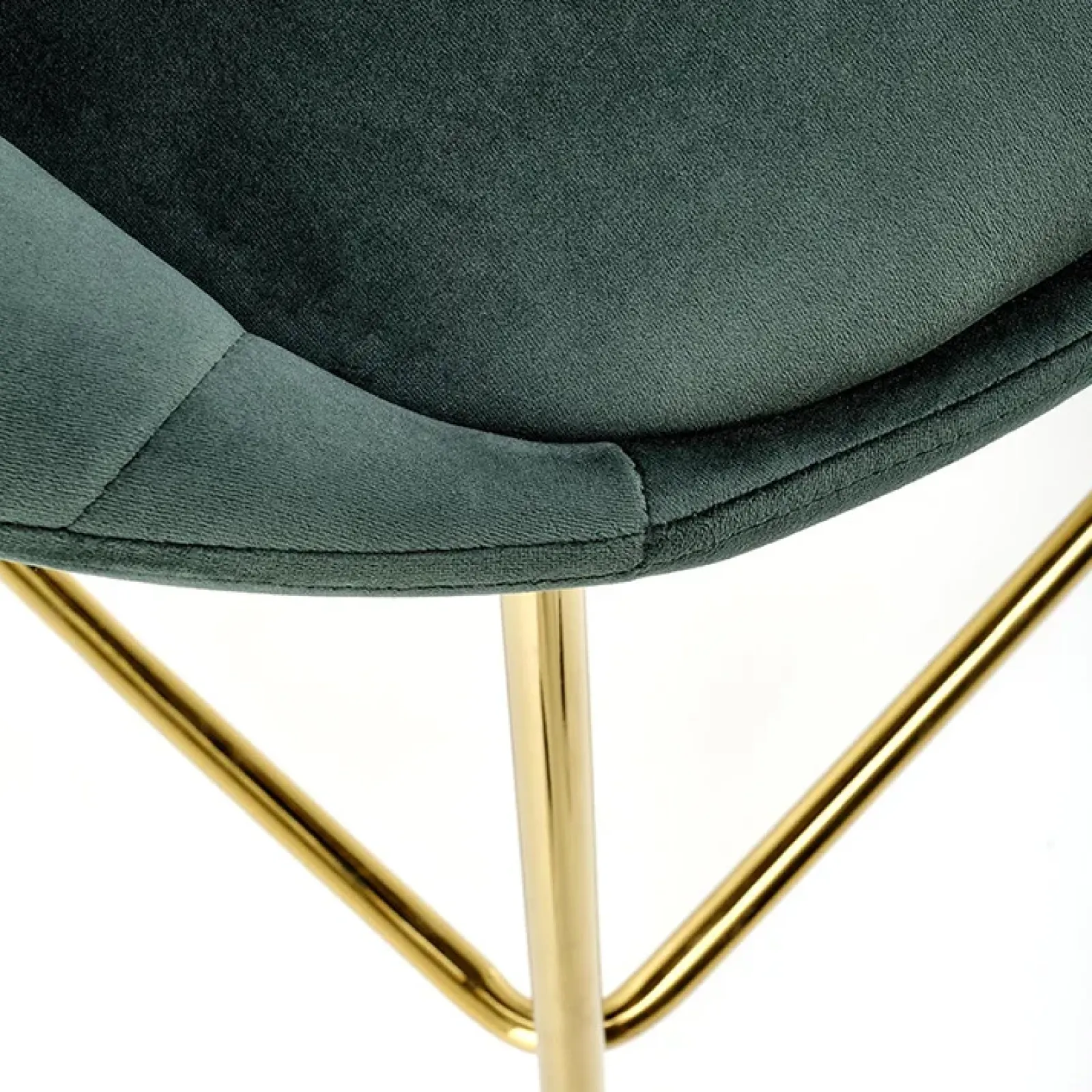 Garnero Arredamenti Sgabelli-Set 2 sgabelli moderni in velluto verde scuro oro Darko