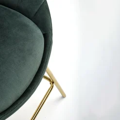 Garnero Arredamenti Sgabelli-Set 2 sgabelli moderni in velluto verde scuro oro Darko