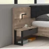 Garnero Arredamenti Comodini|Comò-Set comodini 52x100h cm con led grigio quercia Dable
