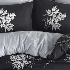 Garnero Arredamenti Copripiumini|Copripiumini-Set copripiumino matrimoniale oversize e federe 240x260cm nero bianco Fugace