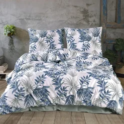 Garnero Arredamenti Copripiumini|Copripiumini-Set copripiumino matrimoniale e federe 220x240cm verde blu Himba