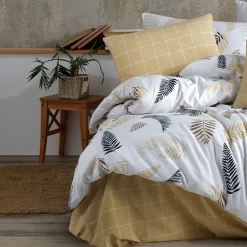 Garnero Arredamenti Copripiumini|Copripiumini-Set copripiumino singolo e federa 140x200cm beige Ingrid