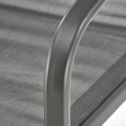 Garnero Arredamenti Salotto Da Giardino-Set giardino relax 75x45cm 2 sedie divano e tavolino acciaio grigio Eden