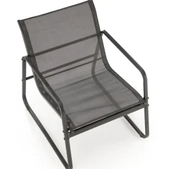 Garnero Arredamenti Salotto Da Giardino-Set giardino relax 75x45cm 2 sedie divano e tavolino acciaio grigio Eden