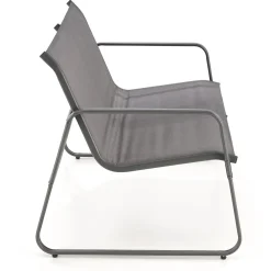 Garnero Arredamenti Salotto Da Giardino-Set giardino relax 75x45cm 2 sedie divano e tavolino acciaio grigio Eden