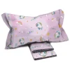 Garnero Arredamenti Set Lenzuola|Set Lenzuola-Set lenzuola letto singolo per bambini in cotone con unicorni rosa Cernia