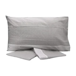 Garnero Arredamenti Set Lenzuola|Set Lenzuola-Set lenzuola letto singolo in cotone grigio Freedom