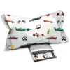 Garnero Arredamenti Set Lenzuola|Set Lenzuola-Set lenzuola letto singolo per bambini in cotone con macchinine Winner