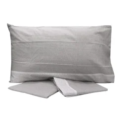 Garnero Arredamenti Set Lenzuola|Set Lenzuola-Set lenzuola letto una piazza e mezza in cotone grigio Freedom