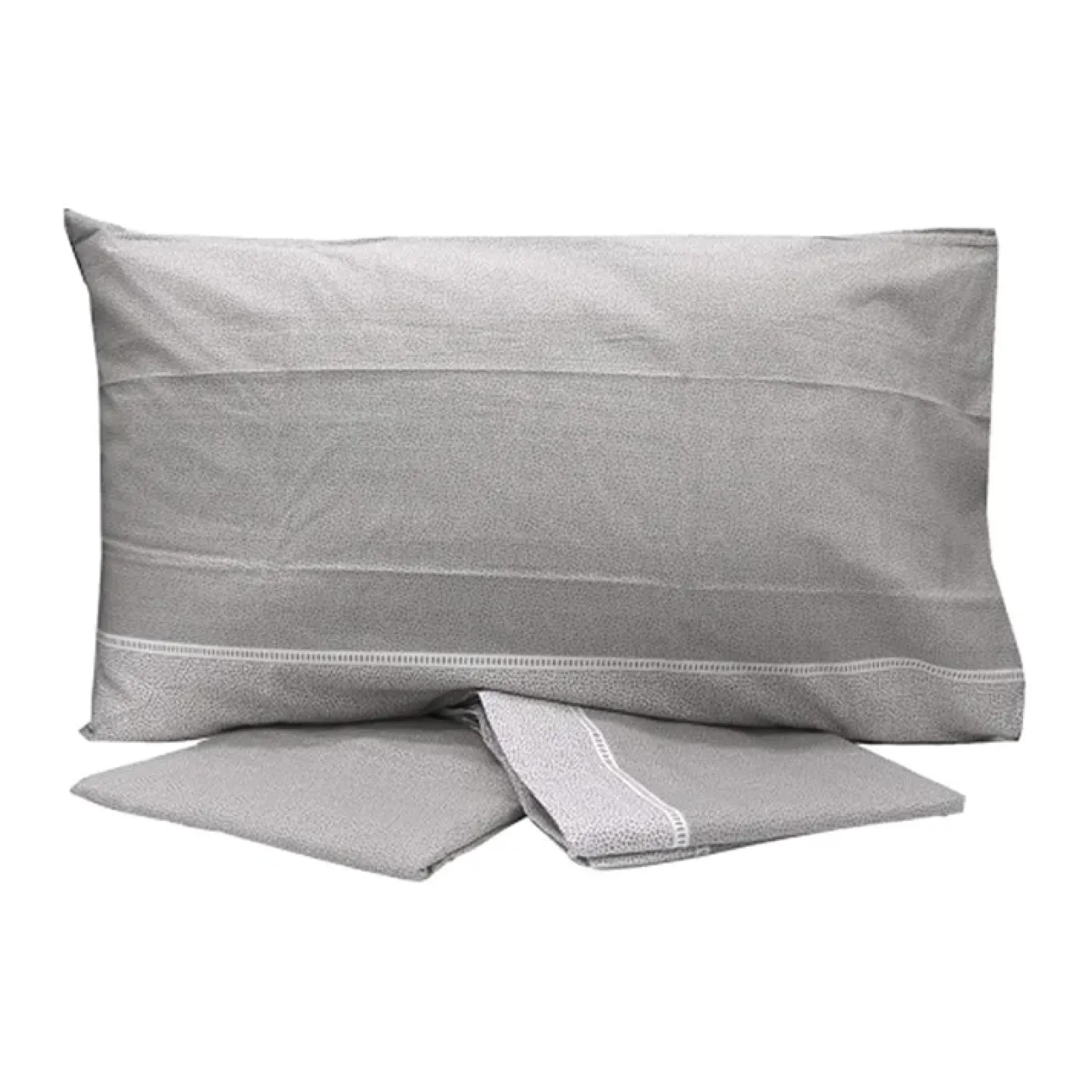 Garnero Arredamenti Set Lenzuola|Set Lenzuola-Set lenzuola letto una piazza e mezza in cotone grigio Freedom