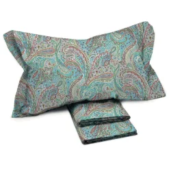 Garnero Arredamenti Set Lenzuola|Set Lenzuola-Set lenzuola matrimoniale in cotone fantasia verde Meringa