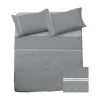Garnero Arredamenti Set Lenzuola|Set Lenzuola-Set lenzuola matrimoniali in cotone grigio Freedom