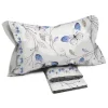 Garnero Arredamenti Set Lenzuola|Set Lenzuola-Set lenzuola matrimoniali in cotone fantasia farfalle bianco blu Cefalo