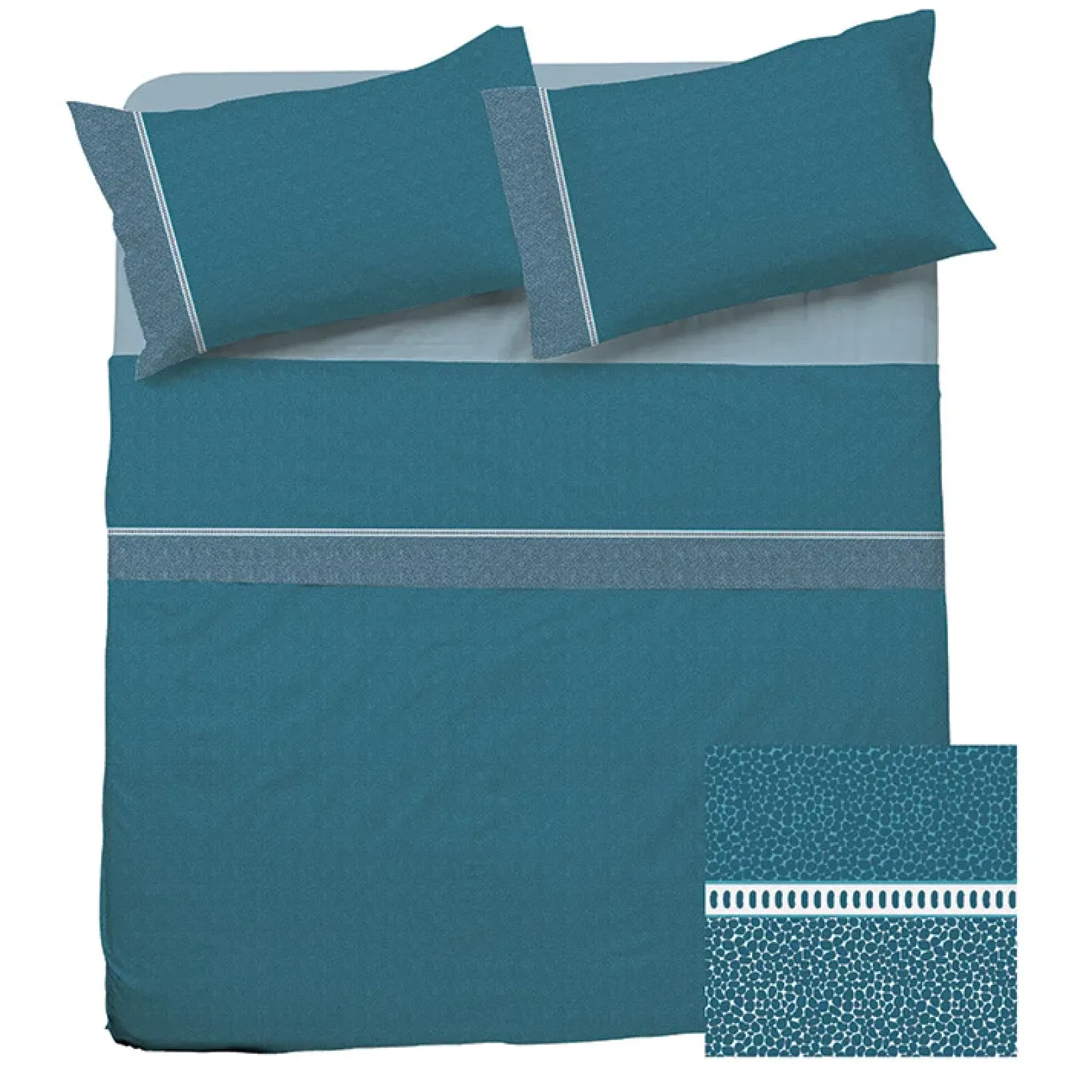 Garnero Arredamenti Set Lenzuola|Set Lenzuola-Set lenzuola matrimoniali in cotone petrolio Freedom