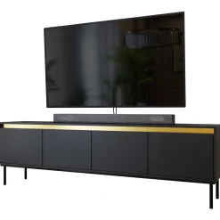 Garnero Arredamenti Set Mobili Soggiorno Completo-Set mobili soggiorno completo nero oro Praga