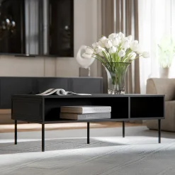 Garnero Arredamenti Set Mobili Soggiorno Completo-Set mobili soggiorno completo Stark 1 Nero Opaco