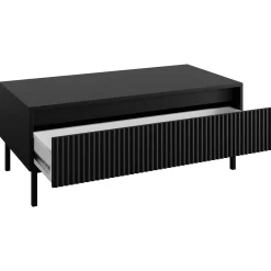 Garnero Arredamenti Set Mobili Soggiorno Completo-Set mobili soggiorno completo design cannettato nero Strike Nero Opaco