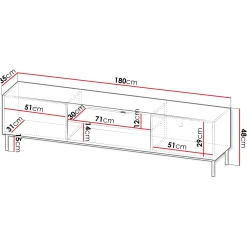 Garnero Arredamenti Set Mobili Soggiorno Completo-Set mobili soggiorno completo con mobile TV e madia Giuggiola Bianco Opaco