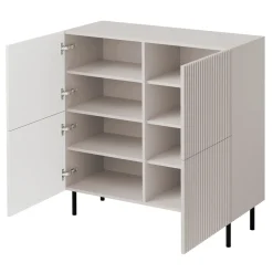 Garnero Arredamenti Set Mobili Soggiorno Completo-Set mobili soggiorno completo con frontali cannettati beige Ziggy 5