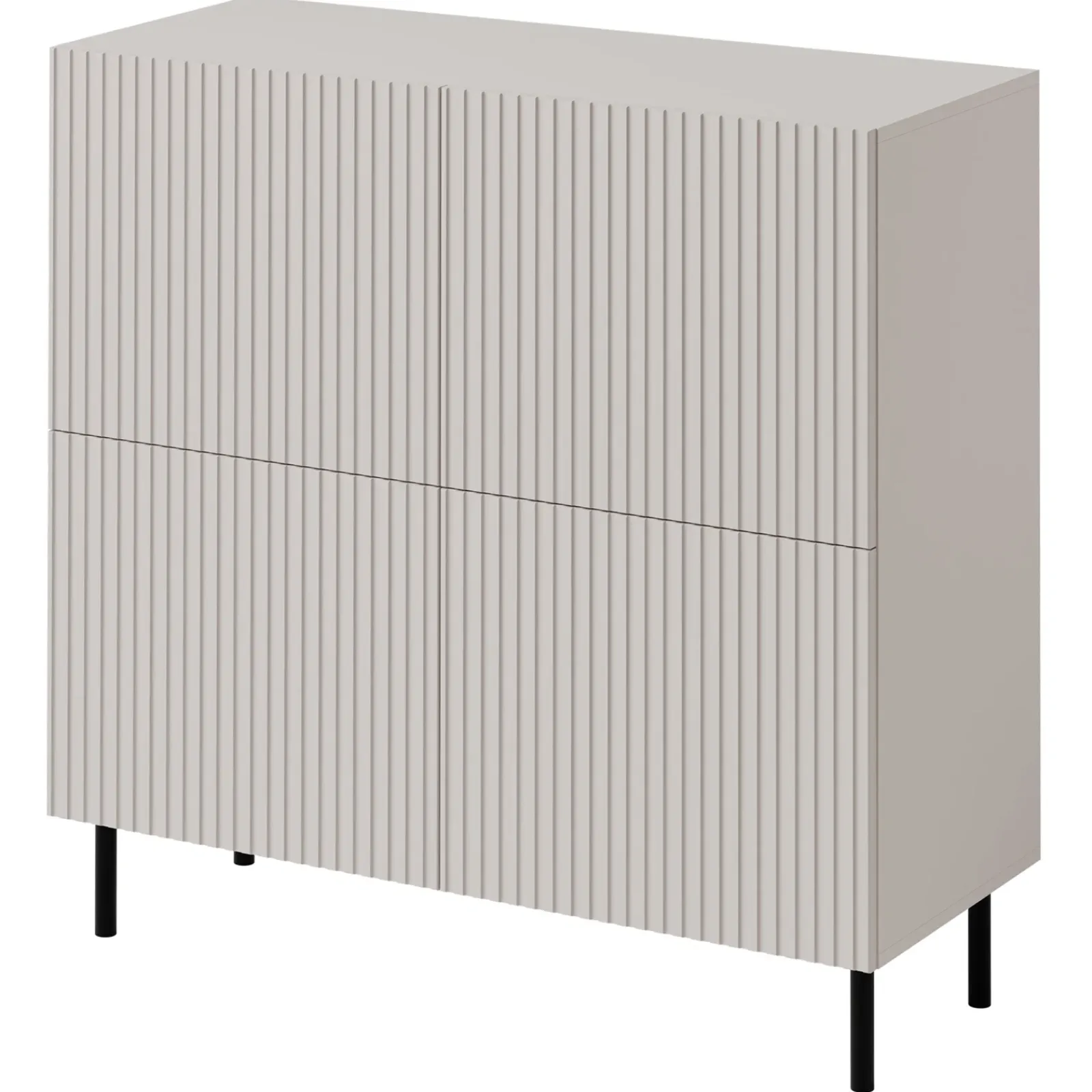 Garnero Arredamenti Set Mobili Soggiorno Completo-Set mobili soggiorno completo con frontali cannettati beige Ziggy 5