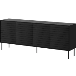 Garnero Arredamenti Set Mobili Soggiorno Completo-Set mobili soggiorno completo moderno nero Wild 2 Nero Opaco