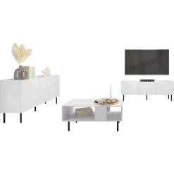 Garnero Arredamenti Set Mobili Soggiorno Completo-Set mobili soggiorno completo bianco Daniele Bianco Opaco