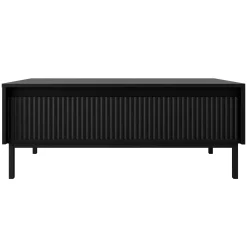 Garnero Arredamenti Set Mobili Soggiorno Completo-Set mobili soggiorno completo design cannettato nero Strike 2 Nero Opaco