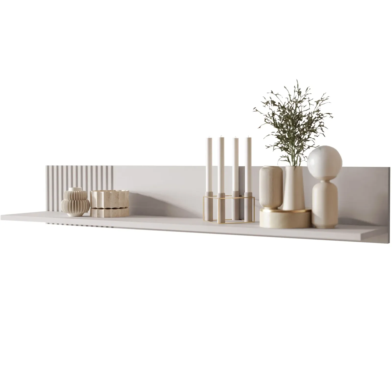 Garnero Arredamenti Set Mobili Soggiorno Completo-Set mobili soggiorno completo con frontali cannettati beige Ziggy 1