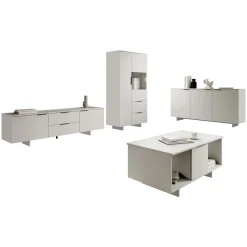 Garnero Arredamenti Set Mobili Soggiorno Completo-Set mobili soggiorno completo grigio Stone 2
