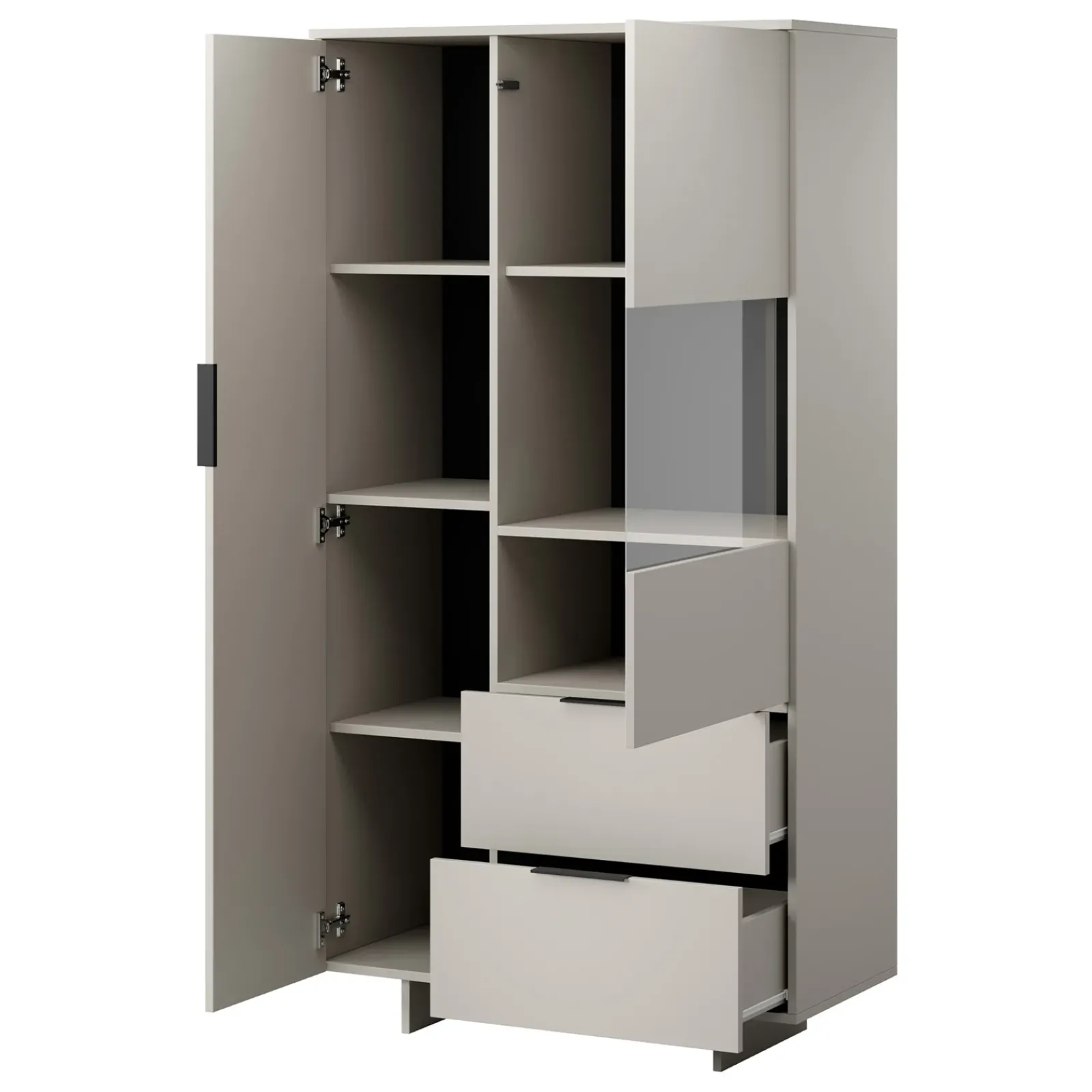 Garnero Arredamenti Set Mobili Soggiorno Completo-Set mobili soggiorno completo grigio Stone 2