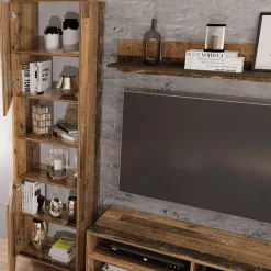Garnero Arredamenti Set Mobili Soggiorno Completo-Set mobili soggiorno completo industrial legno vecchio antico West Gihome®