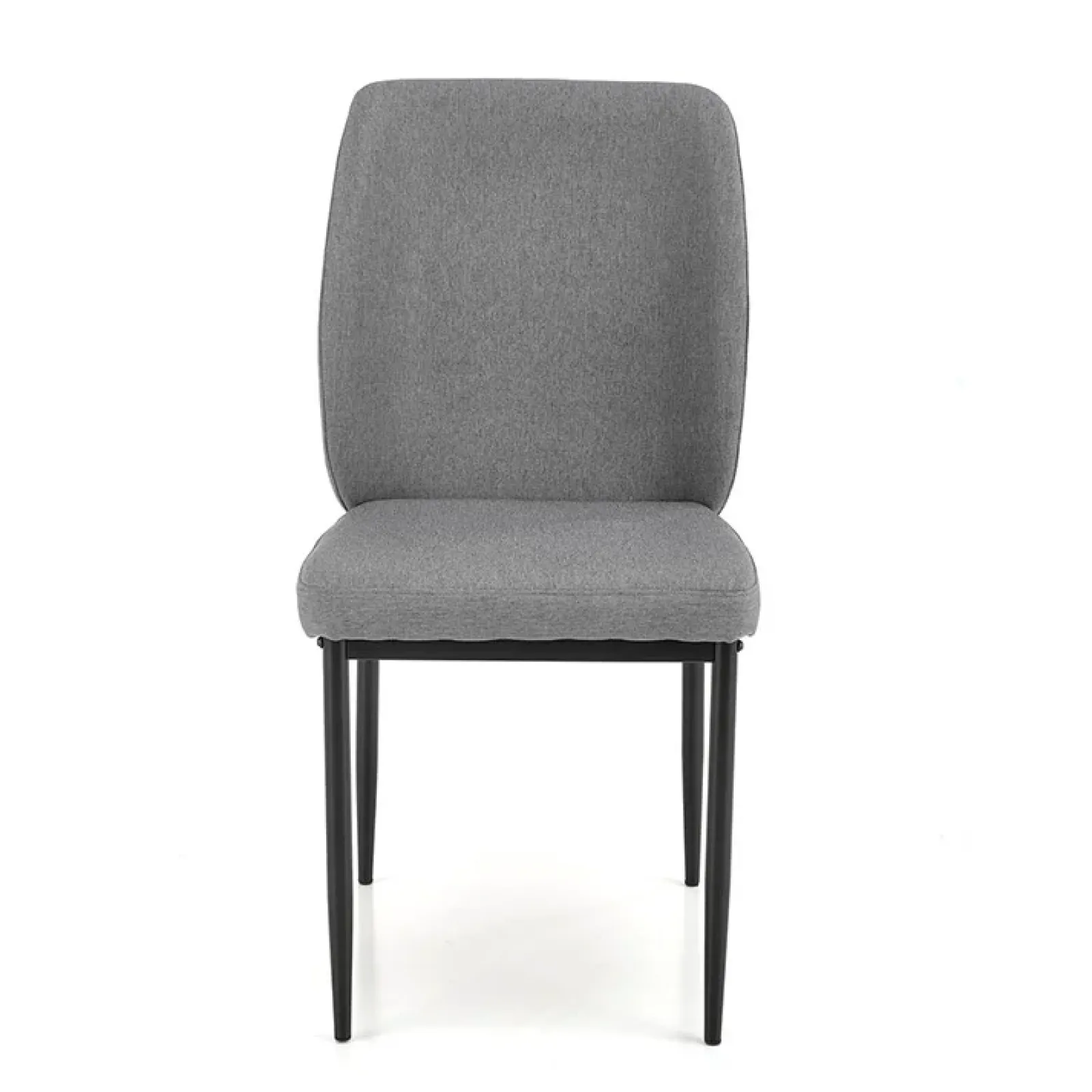 Garnero Arredamenti Set Tavolo Con Sedie|Tavoli Da Pranzo-Set tavolo 110/170cm + 4 sedie imbottite grigio nero Albani