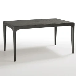 Garnero Arredamenti Set Tavolo E Sedie Da Giardino-Set tavolo da giardino esterno dehors 150x90 cm antracite + 4 sedie bianco Coral Antracite - Bianco