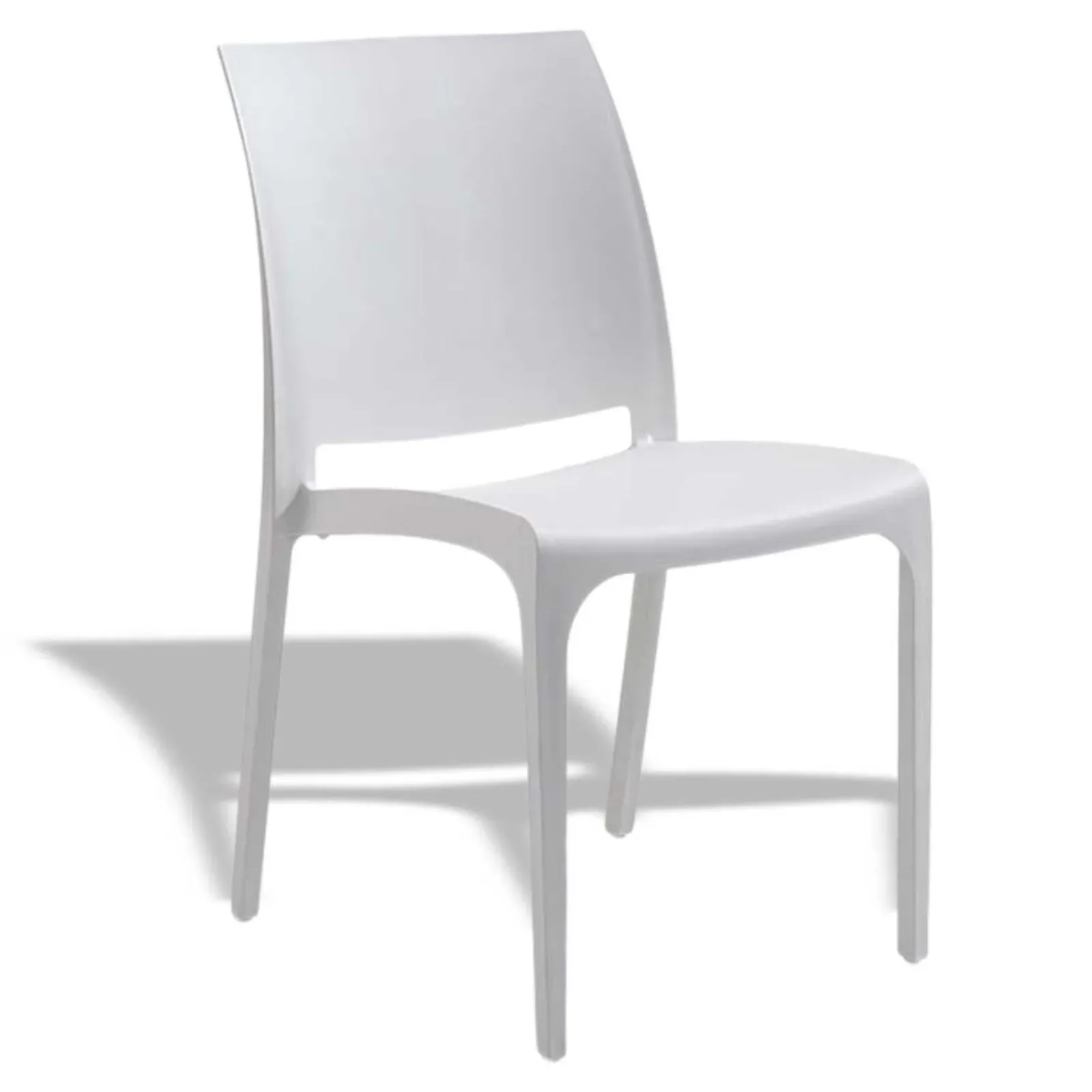 Garnero Arredamenti Set Tavolo E Sedie Da Giardino-Set tavolo da giardino esterno dehors 150x90 cm antracite + 4 sedie bianco Coral Antracite - Bianco
