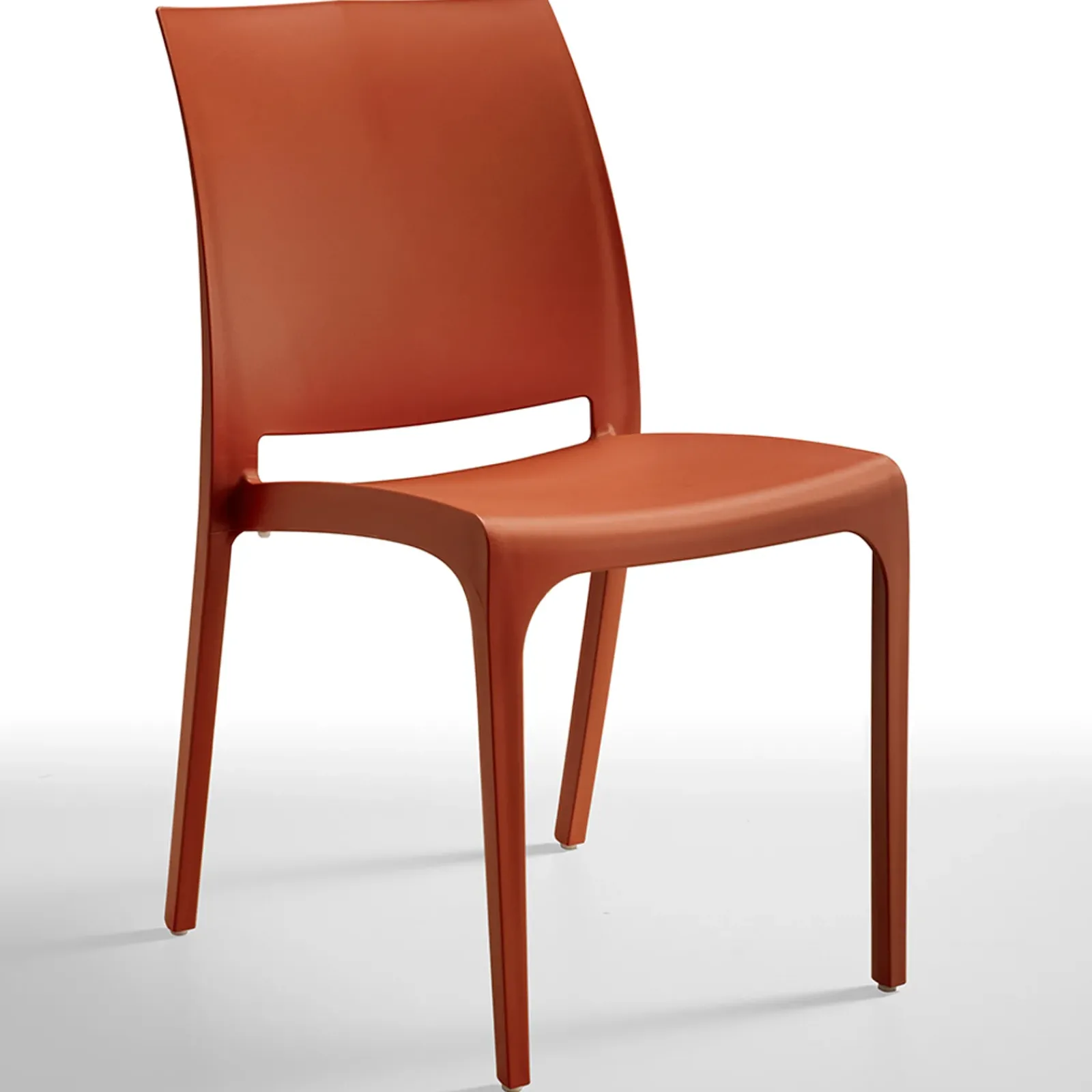 Garnero Arredamenti Set Tavolo E Sedie Da Giardino-Set tavolo da giardino esterno dehors 150x90 cm antracite + 4 sedie rosso mattone Coral Antracite - Rosso