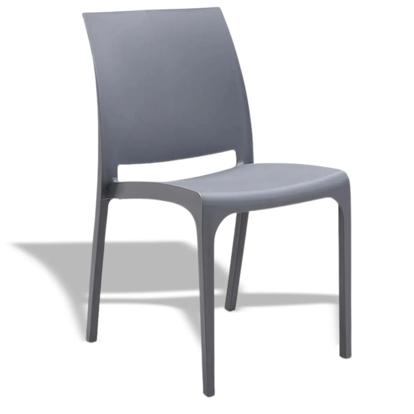 Garnero Arredamenti Set Tavolo E Sedie Da Giardino-Set tavolo da giardino esterno dehors con vetro 150x90 cm bianco + 6 sedie grigio Ivy Bianco - Grigio