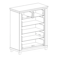 Garnero Arredamenti Comò Cameretta|Comò-Settimino 90x113h cm 6 cassetti moderno quercia Texel Bianco Frassinato