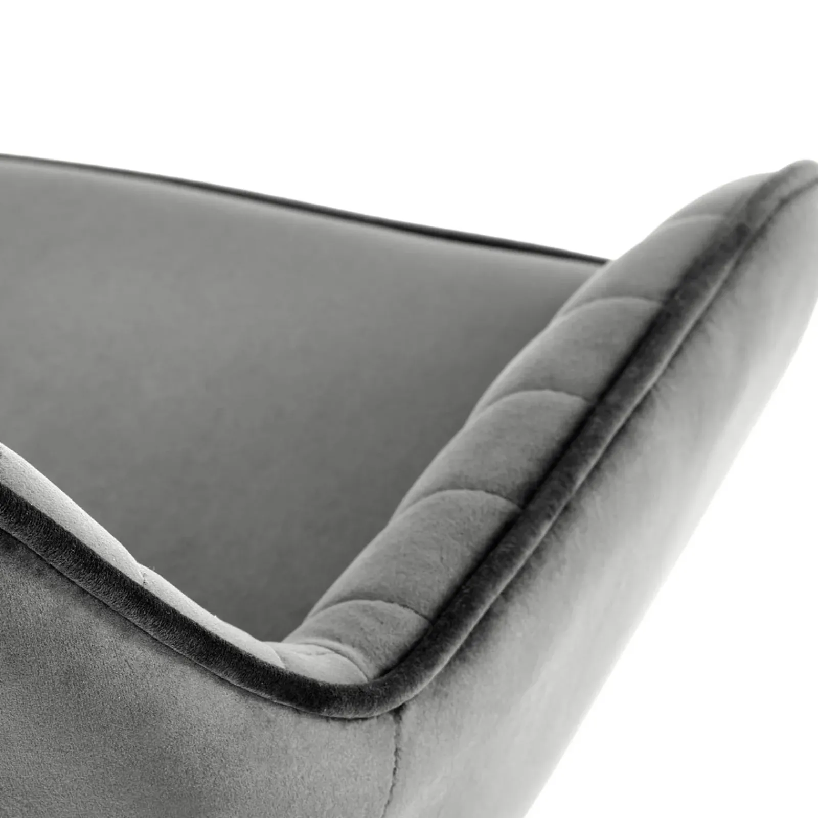 Garnero Arredamenti Sgabelli-Sgabello alto regolabile con braccioli in velluto nero Arsel Grigio