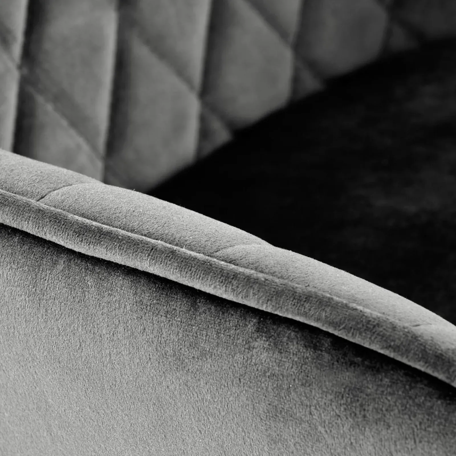 Garnero Arredamenti Sgabelli-Sgabello alto regolabile con braccioli in velluto nero Arsel Grigio