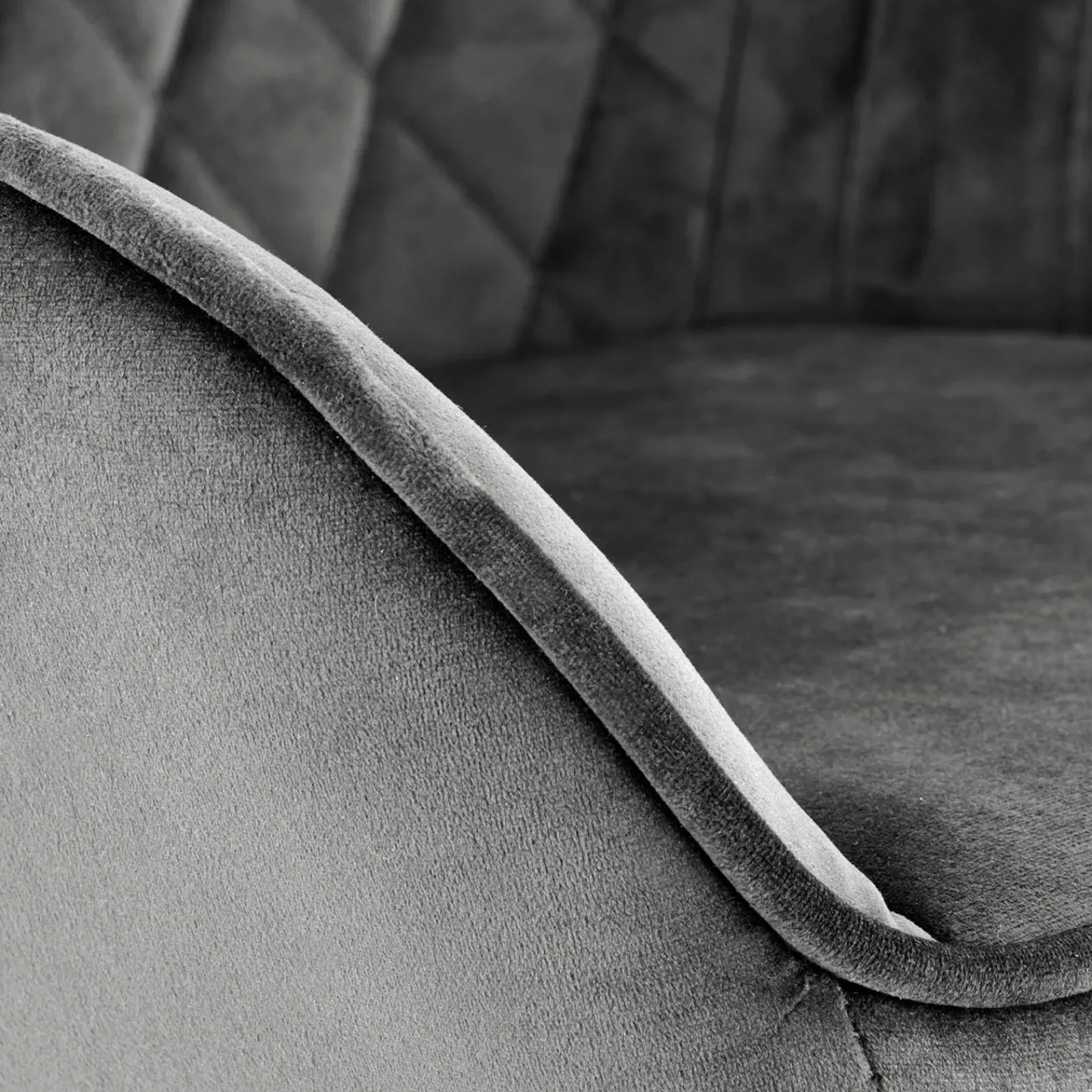 Garnero Arredamenti Sgabelli-Sgabello alto regolabile con braccioli in velluto nero Arsel Grigio