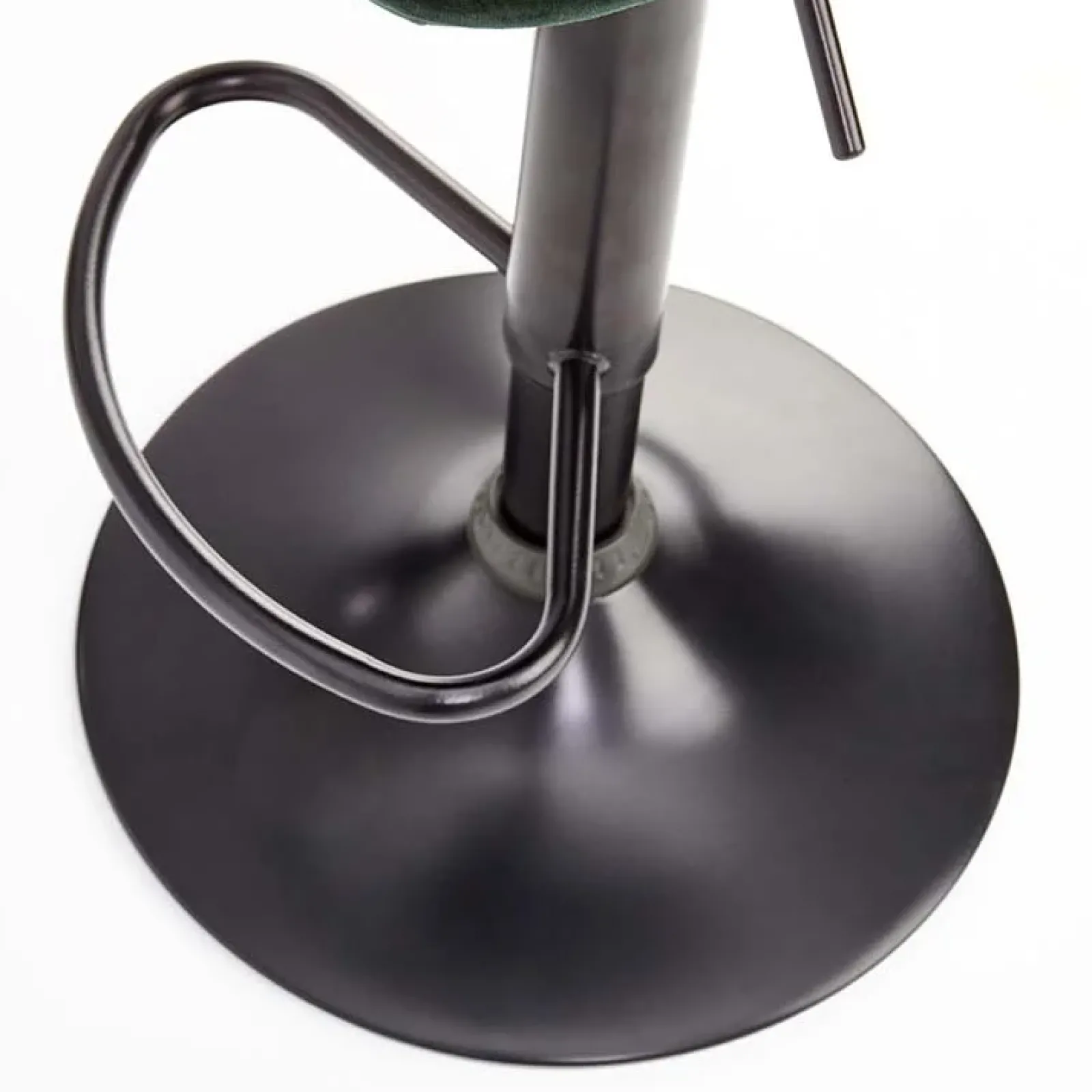 Garnero Arredamenti Sgabelli-Sgabello imbottito regolabile in velluto nero Fost Verde