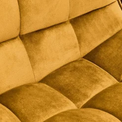 Garnero Arredamenti Sgabelli-Sgabello imbottito regolabile in velluto senape nero Fost Giallo