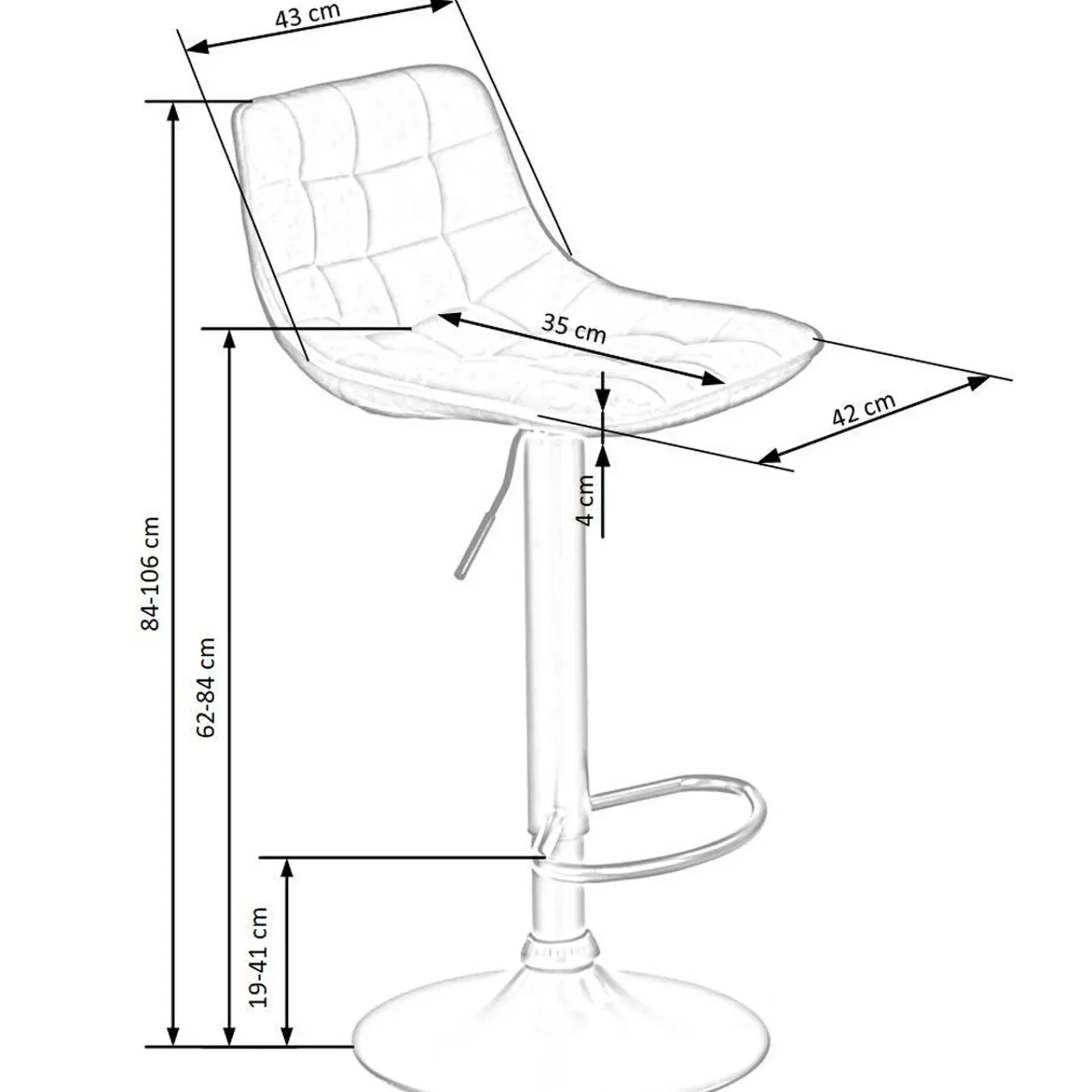 Garnero Arredamenti Sgabelli-Sgabello imbottito regolabile in velluto senape nero Fost Giallo