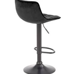 Garnero Arredamenti Sgabelli-Sgabello imbottito regolabile in velluto Fost Nero