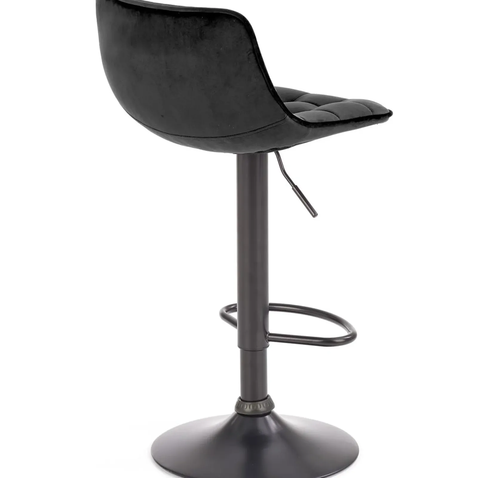 Garnero Arredamenti Sgabelli-Sgabello imbottito regolabile in velluto Fost Nero