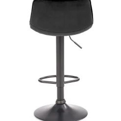 Garnero Arredamenti Sgabelli-Sgabello imbottito regolabile in velluto Fost Nero