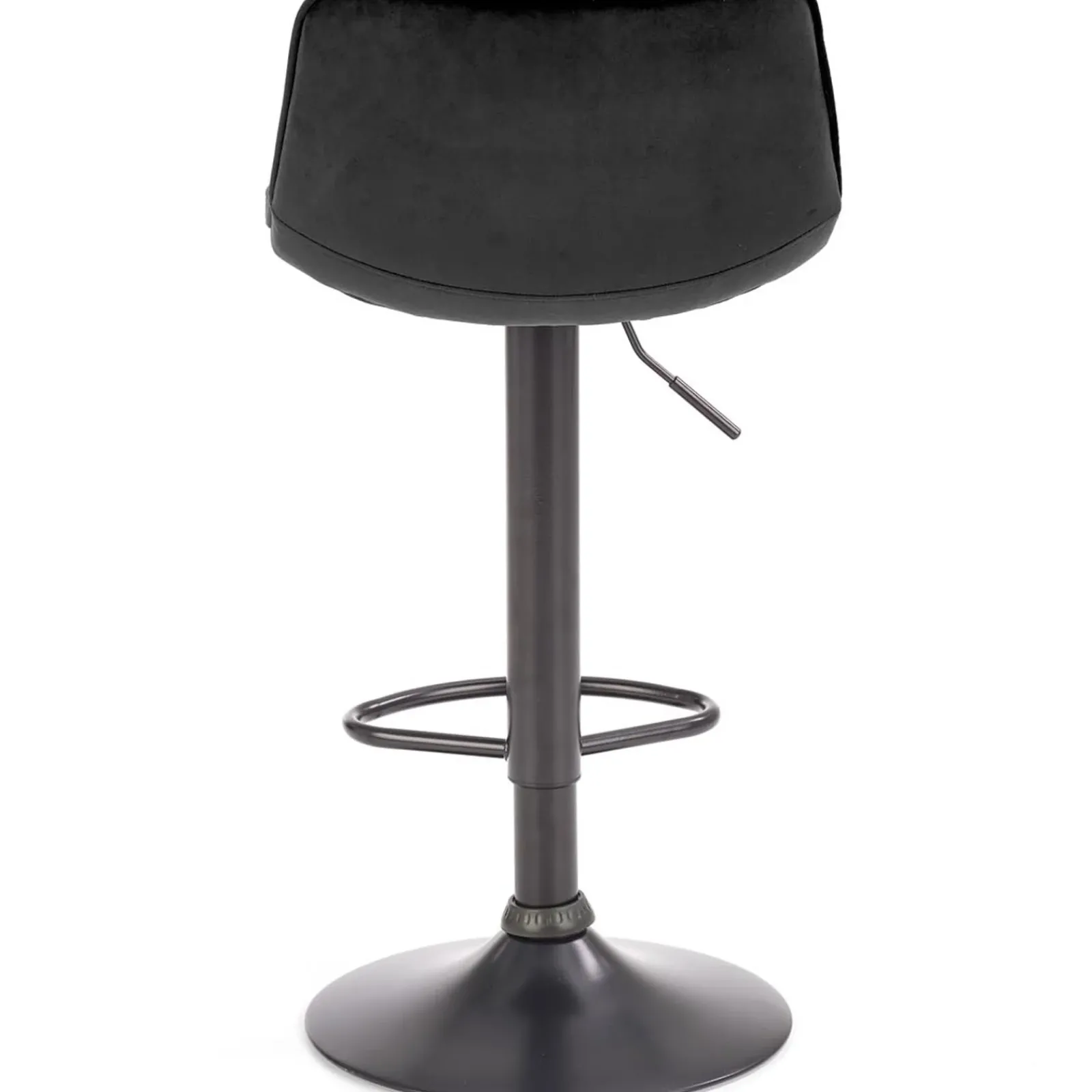 Garnero Arredamenti Sgabelli-Sgabello imbottito regolabile in velluto Fost Nero