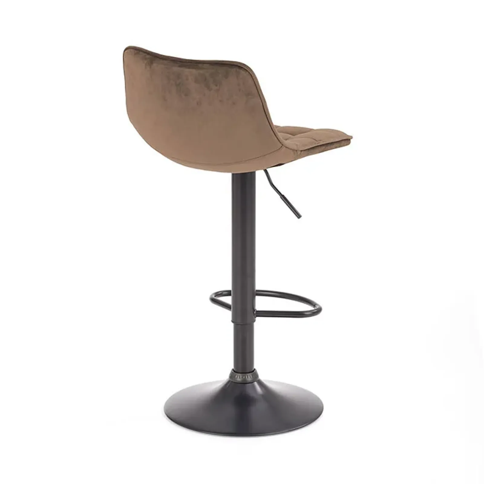 Garnero Arredamenti Sgabelli-Sgabello imbottito regolabile in velluto nero Fost Beige